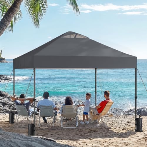 10x10ft Pop Up Canopy Tent with Wheel Cover Bag, White T93076
