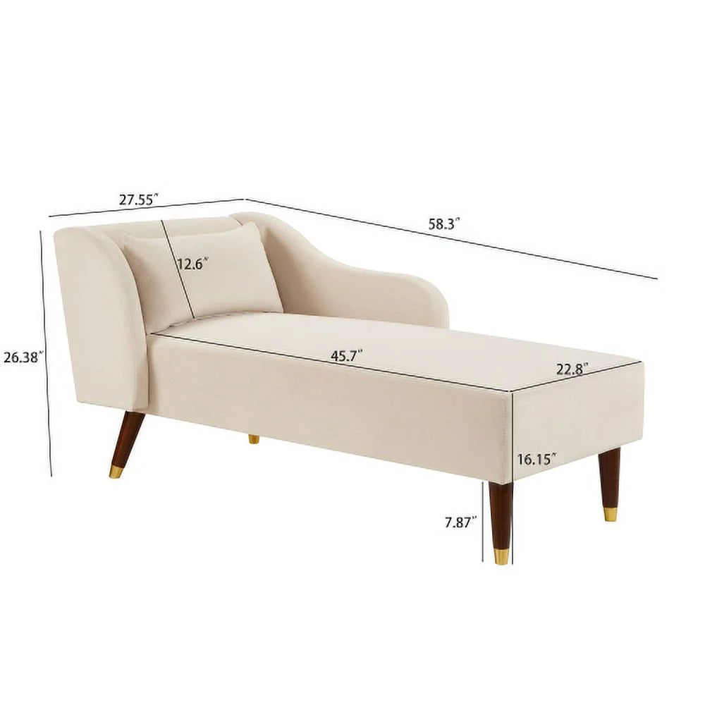 Modern Upholstered Chaise Lounge with Removable Pillow C618978
