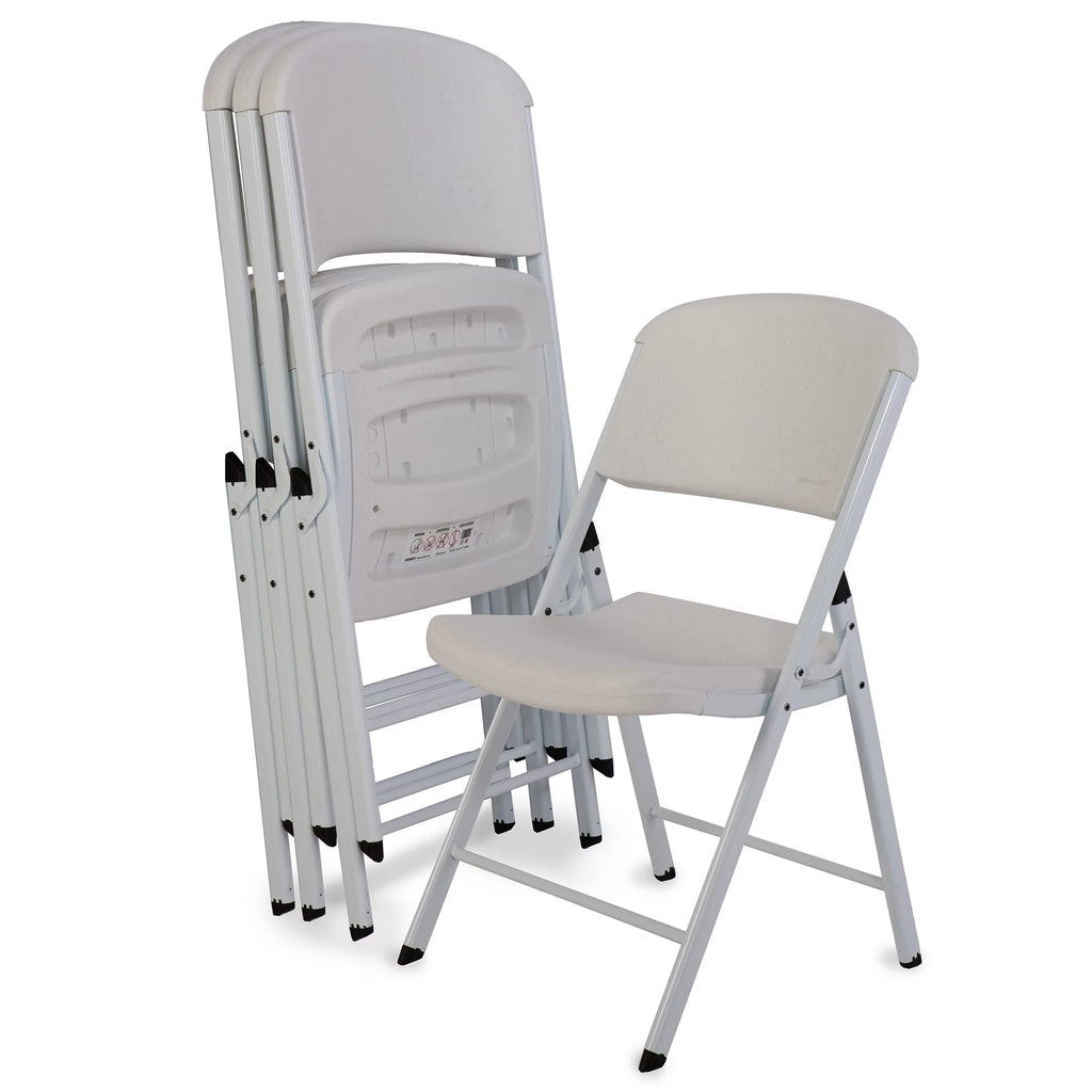 White Folding Chair Set of 4 T610774