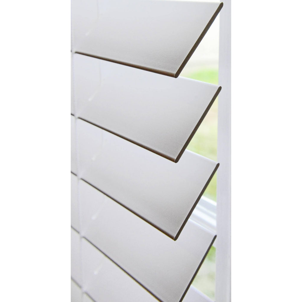 White 68.5 W x 60 H Faux Wood Blinds P824