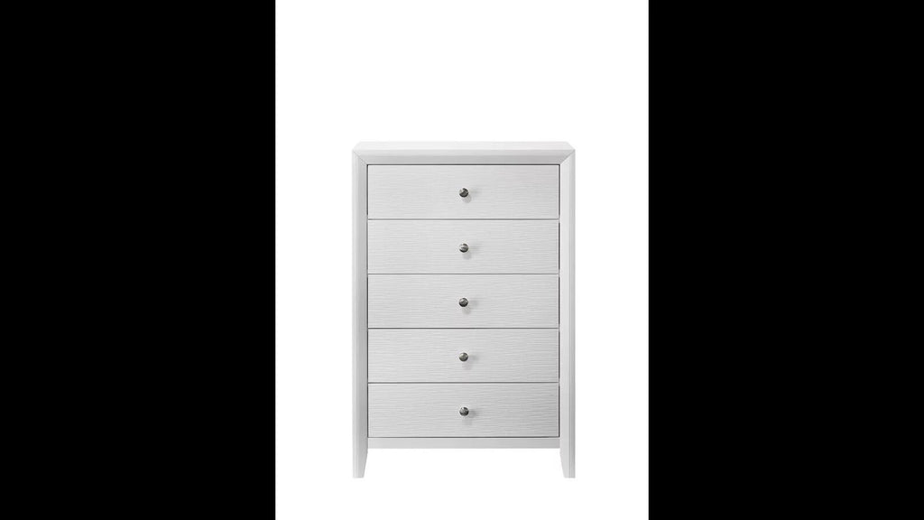 White Queen Size Panel Bed Set M699