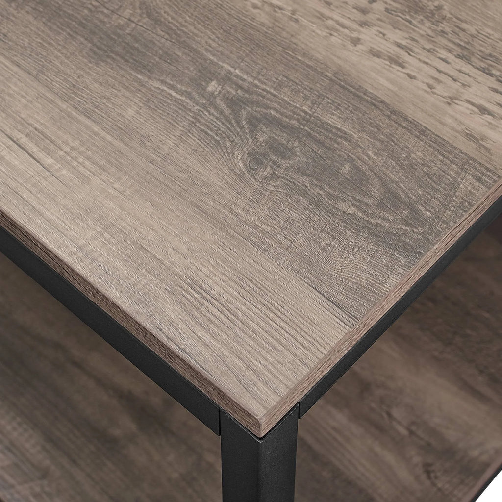 Industrial Metal and Wood Hall Tree Gray Wash M2742