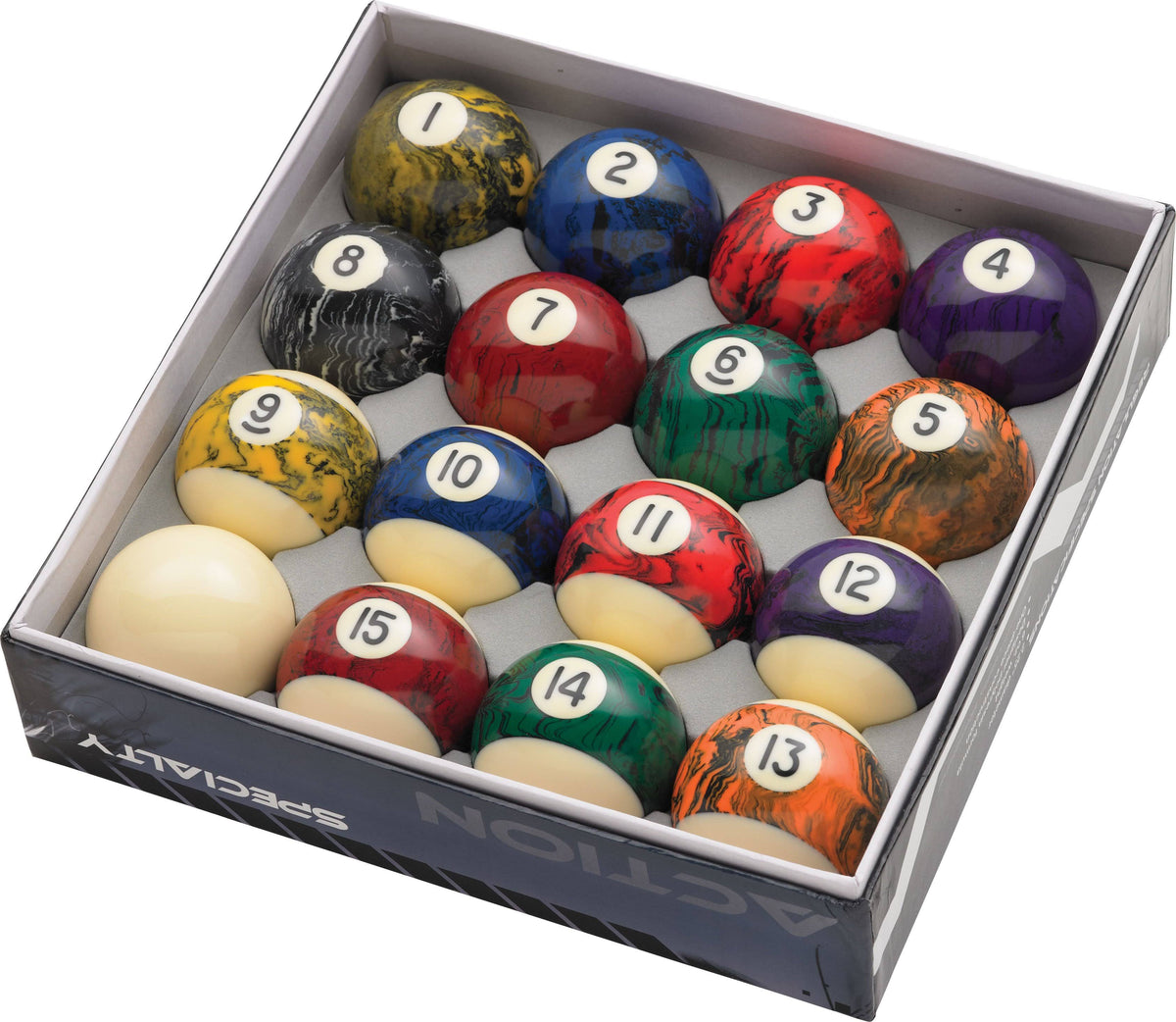 Black Marble Ball Set Billiard Balls C91198