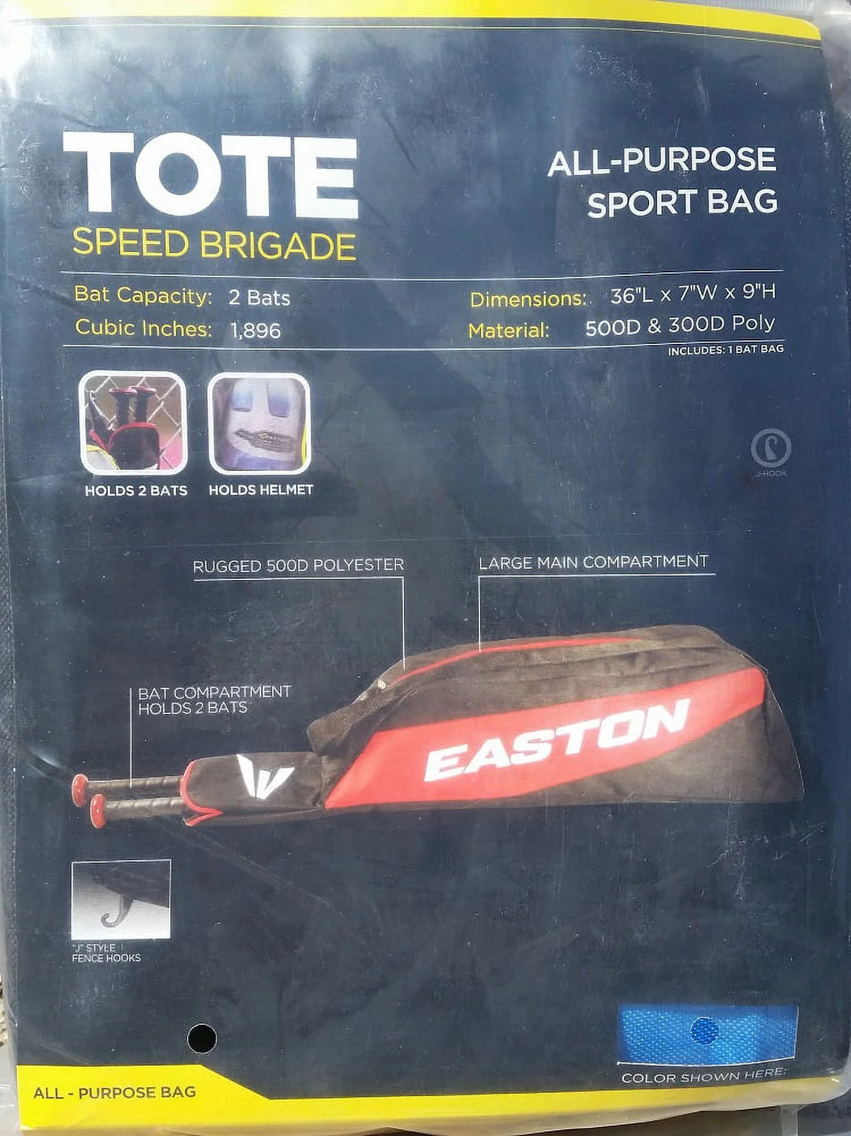 Black Baseball Tote Bag W6939