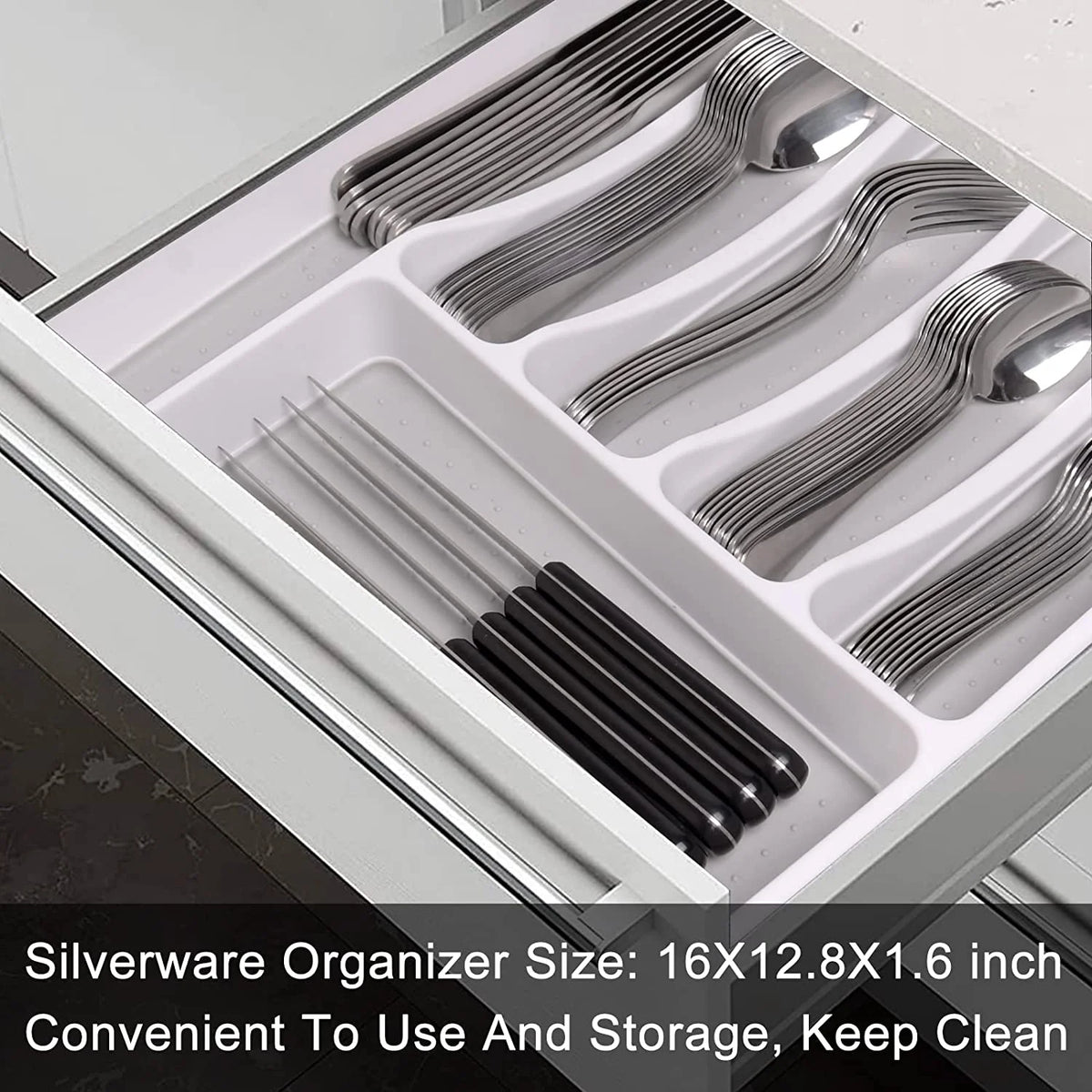 49-Piece Stainless Steel Silverware Set with Organizer M430