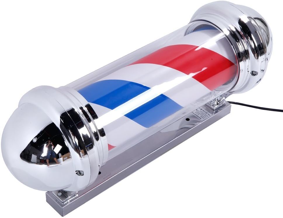 2 Packs 28'' LED Barber Pole Light, Red White Blue LED Strips Y32946