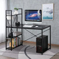 48" Computer Desk with Storage Shelves Black S372