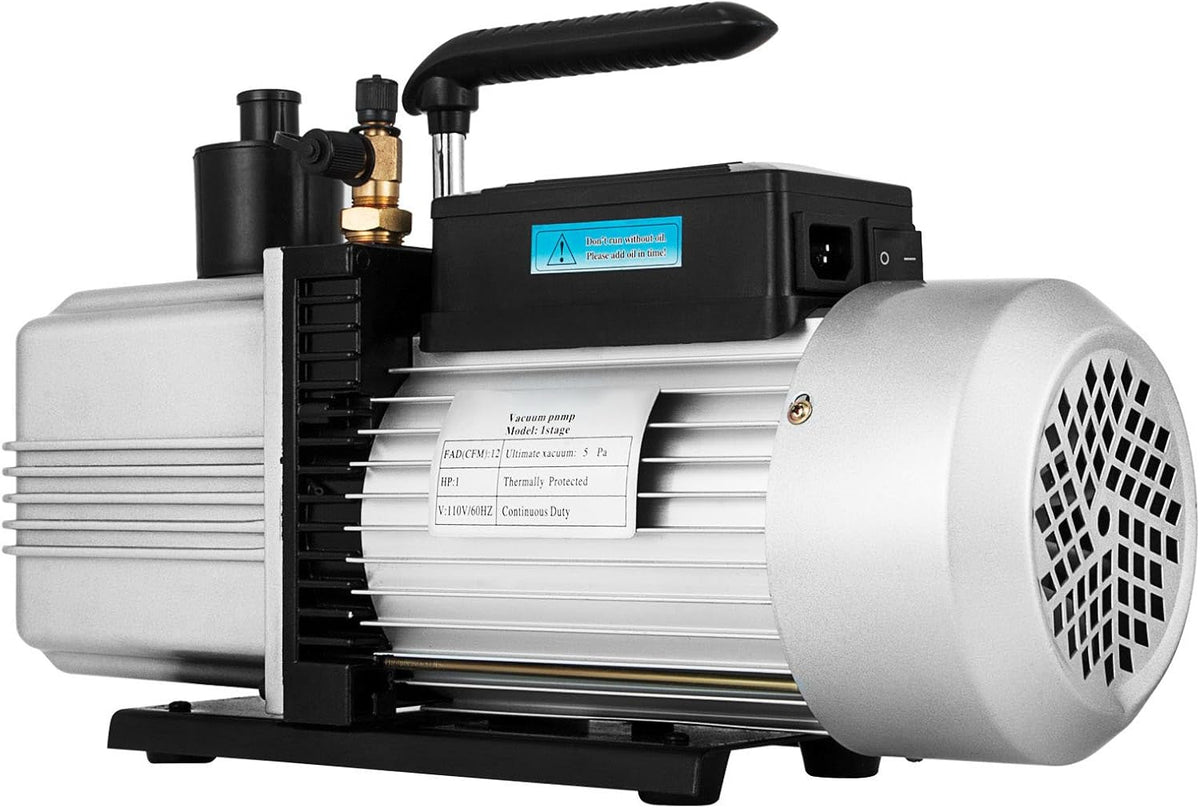 12CFM 1 HP Single Stage Rotary Vane Vacuum Pump K719