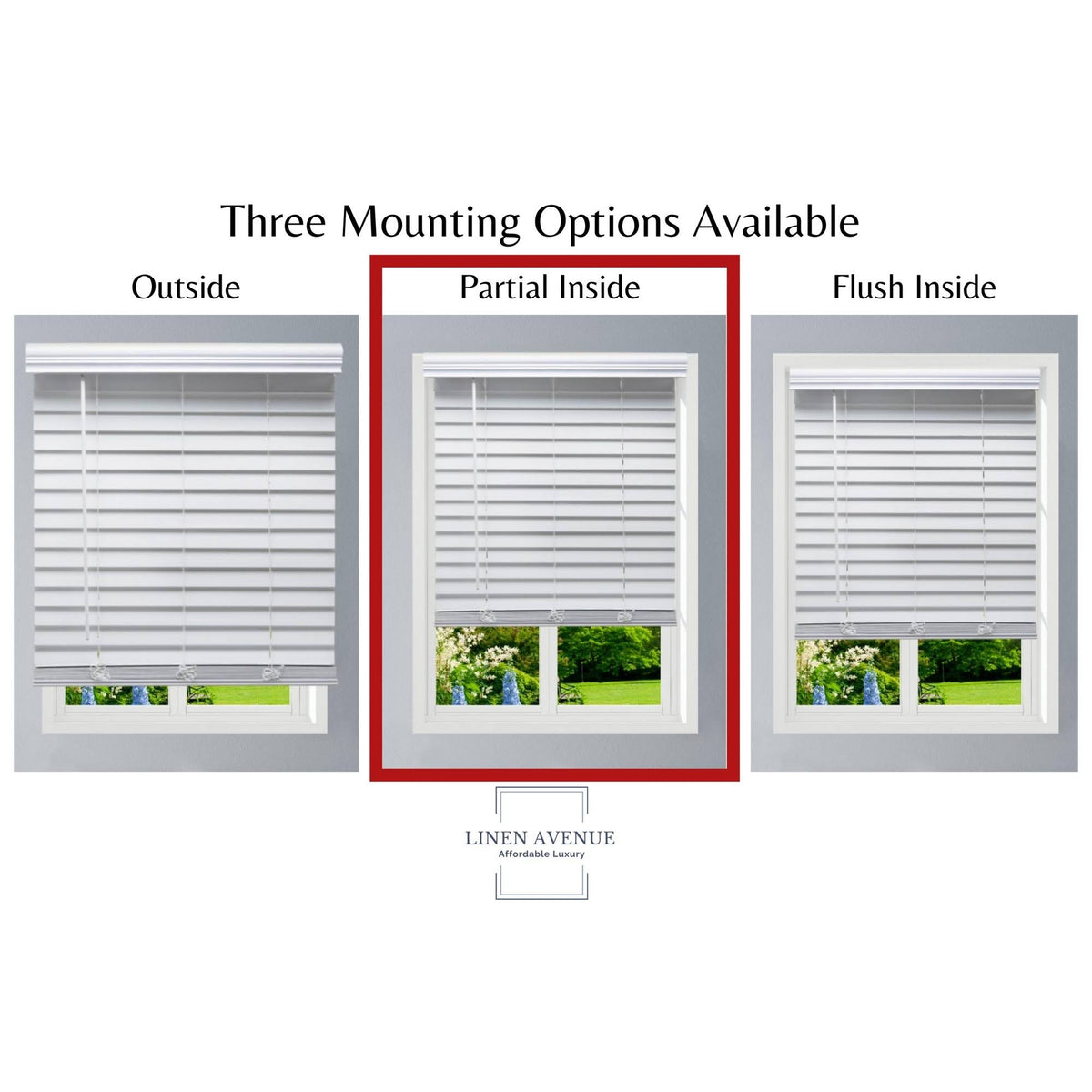 White 68.5 W x 60 H Faux Wood Blinds P824