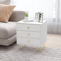 White Wood 3 Drawer Nightstand Bedside Table U11900