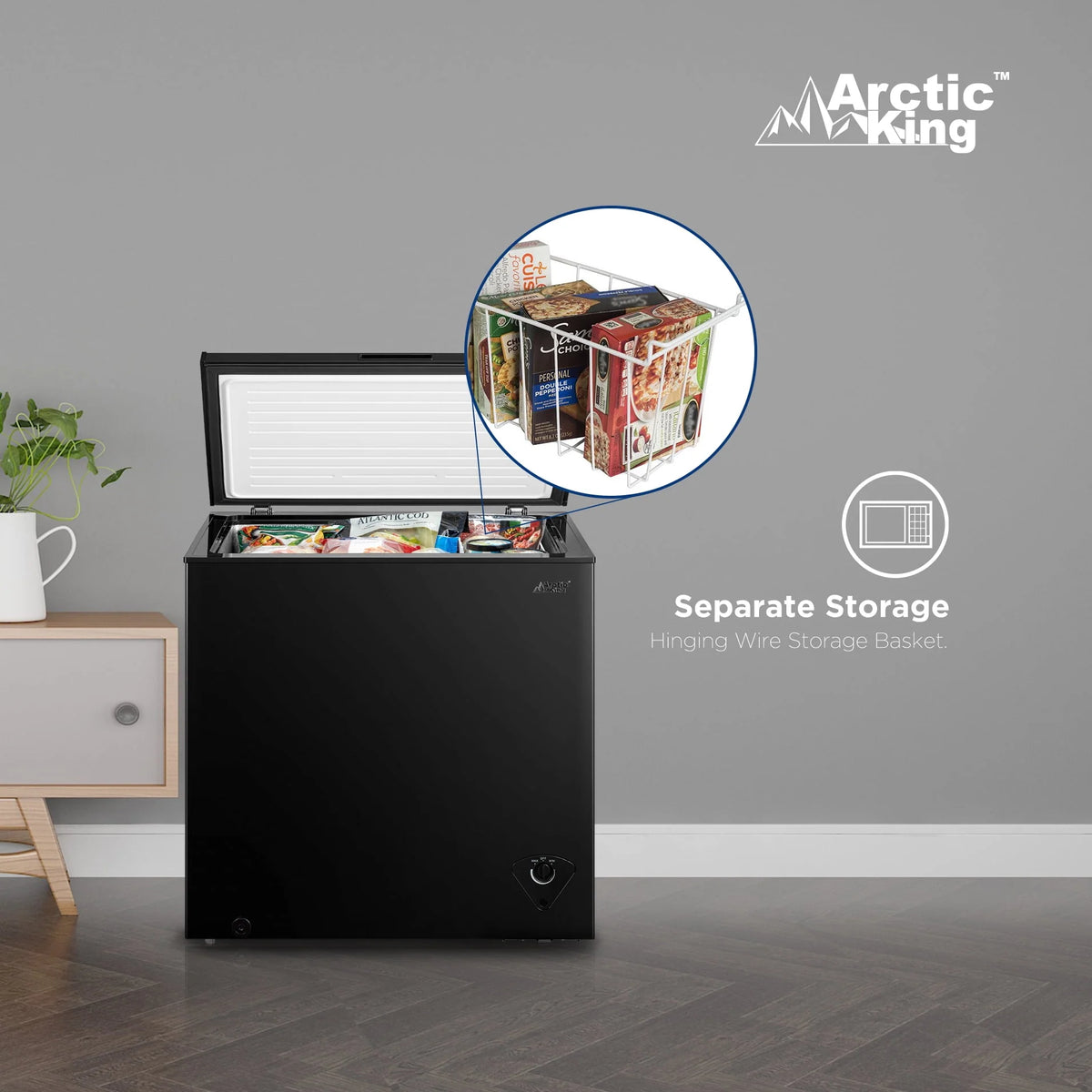 7 Cu ft Black Chest Freezer R597