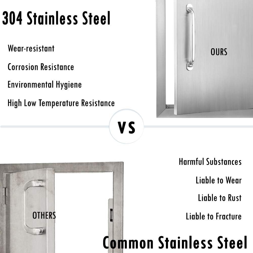 Stainless Steel Outdoor Kitchen Door 14''W X 20''H S203444