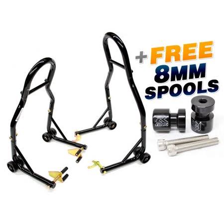 Motorcycle Front+Rear Dual Lift Stand with Spools C5858