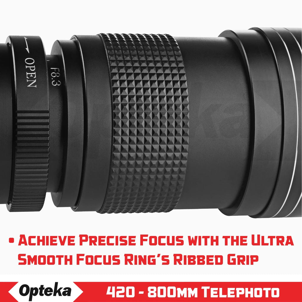420-800mm f/8.3 HD Telephoto Zoom Lens for Nikon DX FX F Mount Digital SLR Cameras C789322