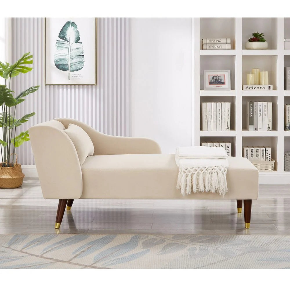 Modern Upholstered Chaise Lounge with Removable Pillow C618978