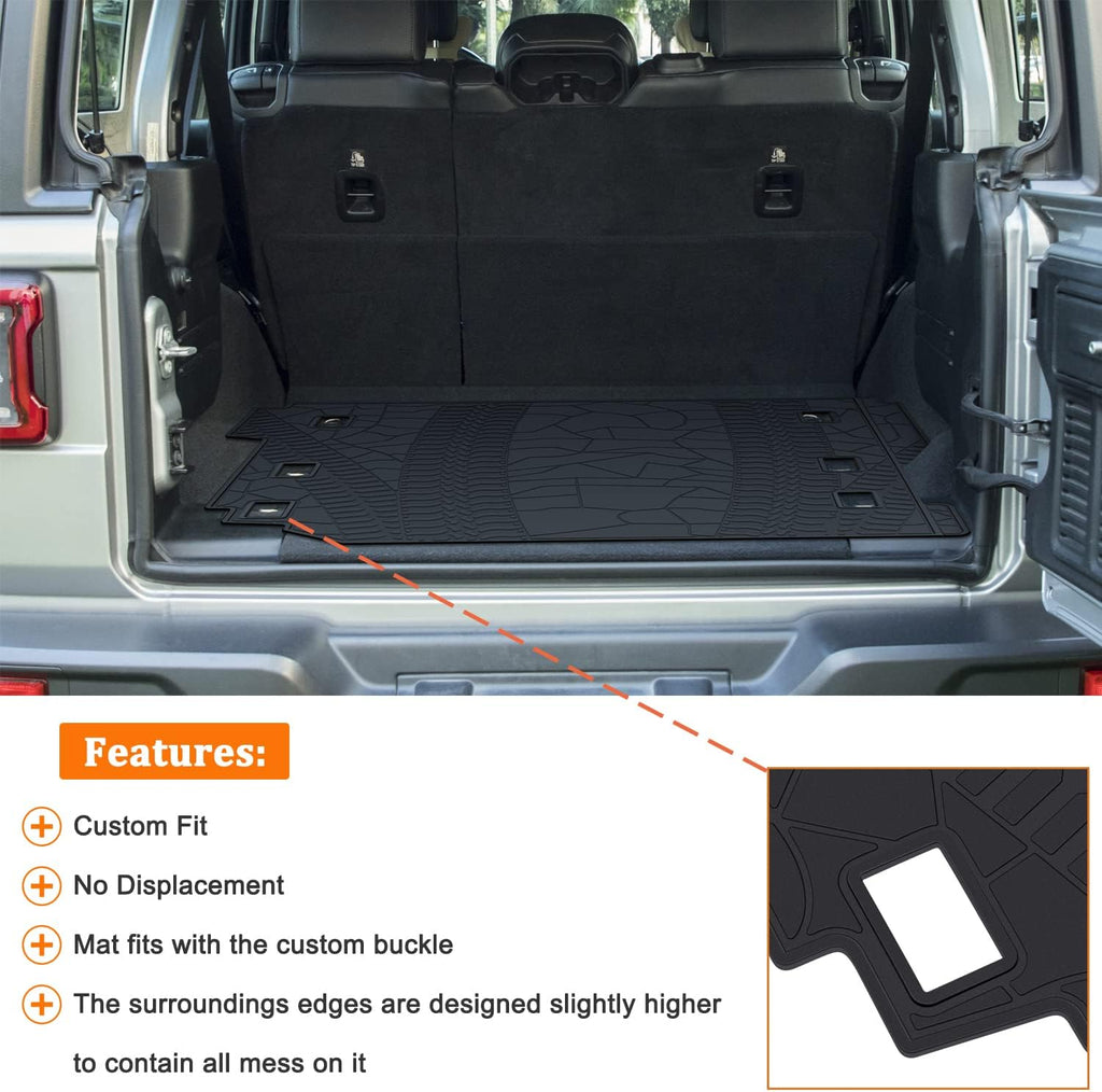 Cargo Liner Mat for Jeep Wrangler JL 4 Door, Pack of 2 R965457