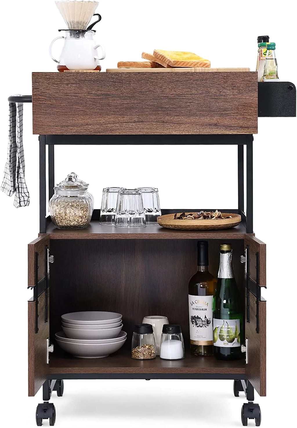 Kitchen Island with Drawer and Storage Cabinet S46954