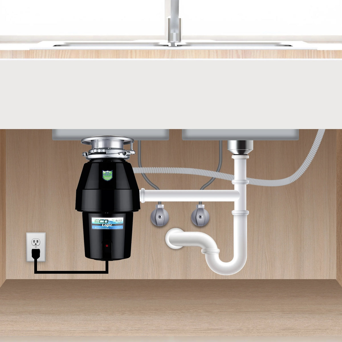 1/2 HP Garbage Disposal with Attached Power Cord E70899