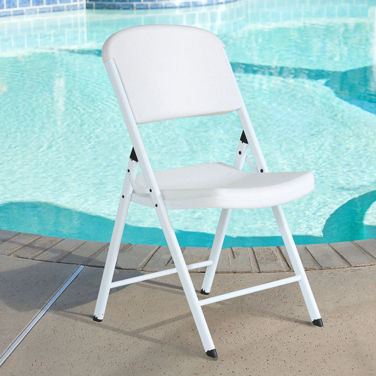 White Folding Chair Set of 4 T610774