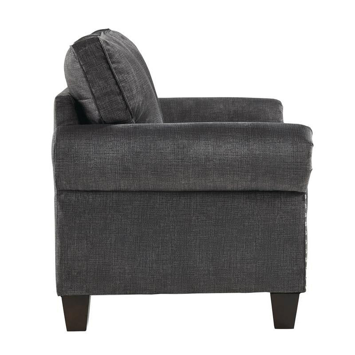 Dark Gray Microfiber Loveseat S677954