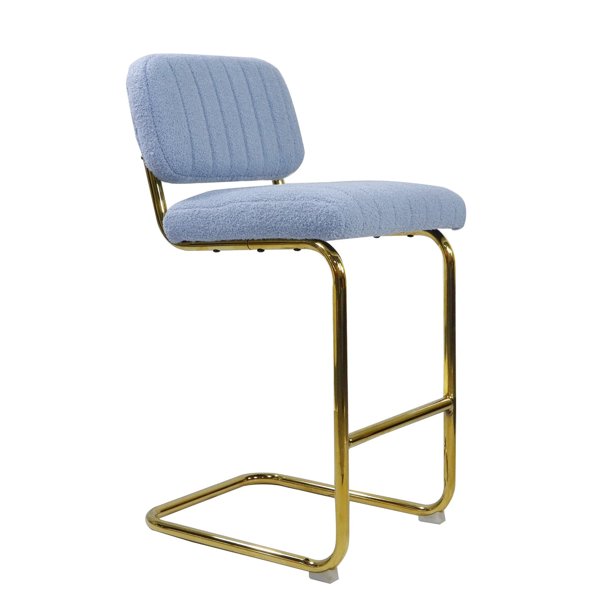 Blue Boucle Upholstered Bar Stools Set of 2 X630