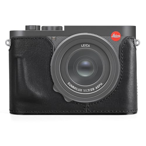 Genuine Leather Camera Case with Bottom Hole S7571