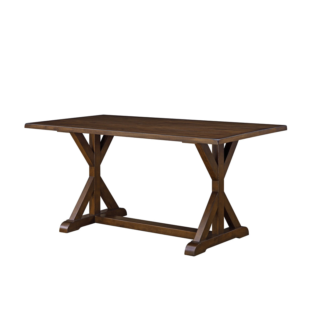 Dark Brown Modern Farmhouse Dining Table Y4378