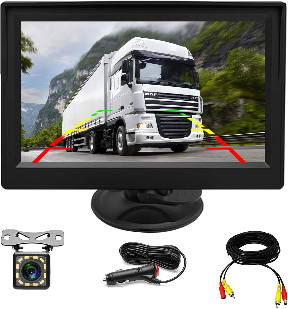 Waterproof Night Vision Backup Camera and Monitor Kit with 4.3 Inch LCD Monitor T114