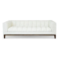White Boucle Fabric Couch L22640