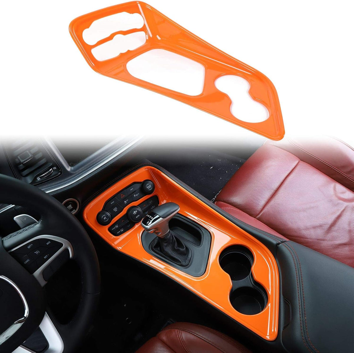 Red Carbon Fiber Gear Shift Panel Trim Y9179