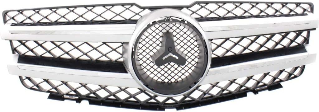 Black Shell & Insert Grille Assembly with Chrome Molding and Aluminum Trim W15692
