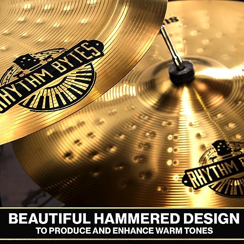 7-Piece Drum Cymbal Set with 14" Hi Hats, 16" & 18" Crash, 20" Ride, 18" China & 10" Splash J7415