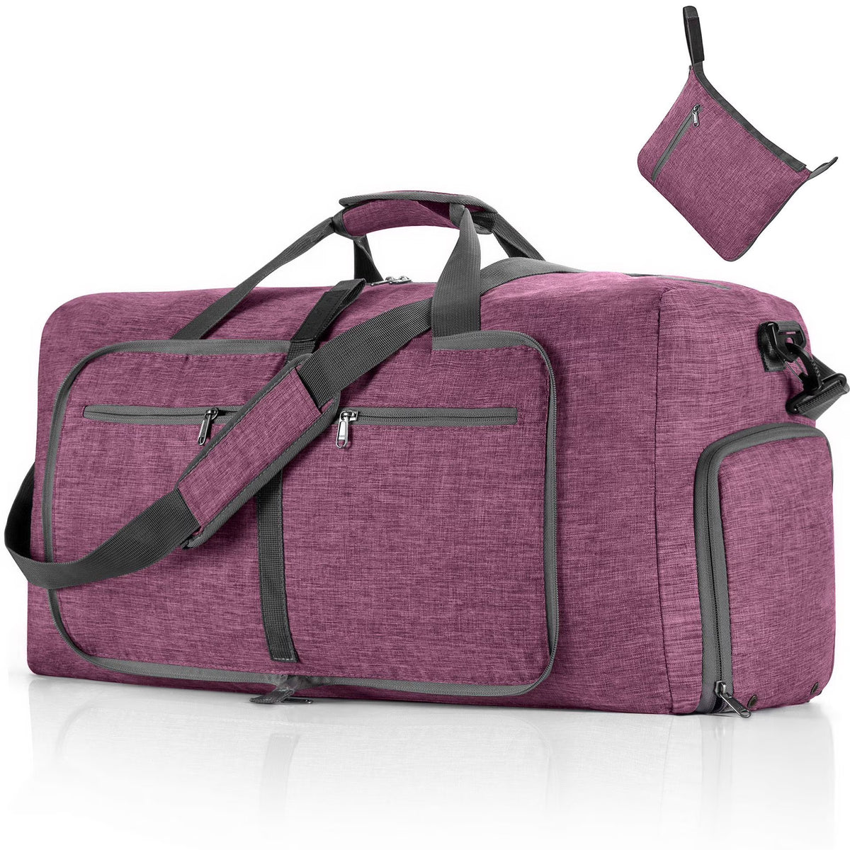 Dark Purple 115L Waterproof Travel Duffle Bag W307227