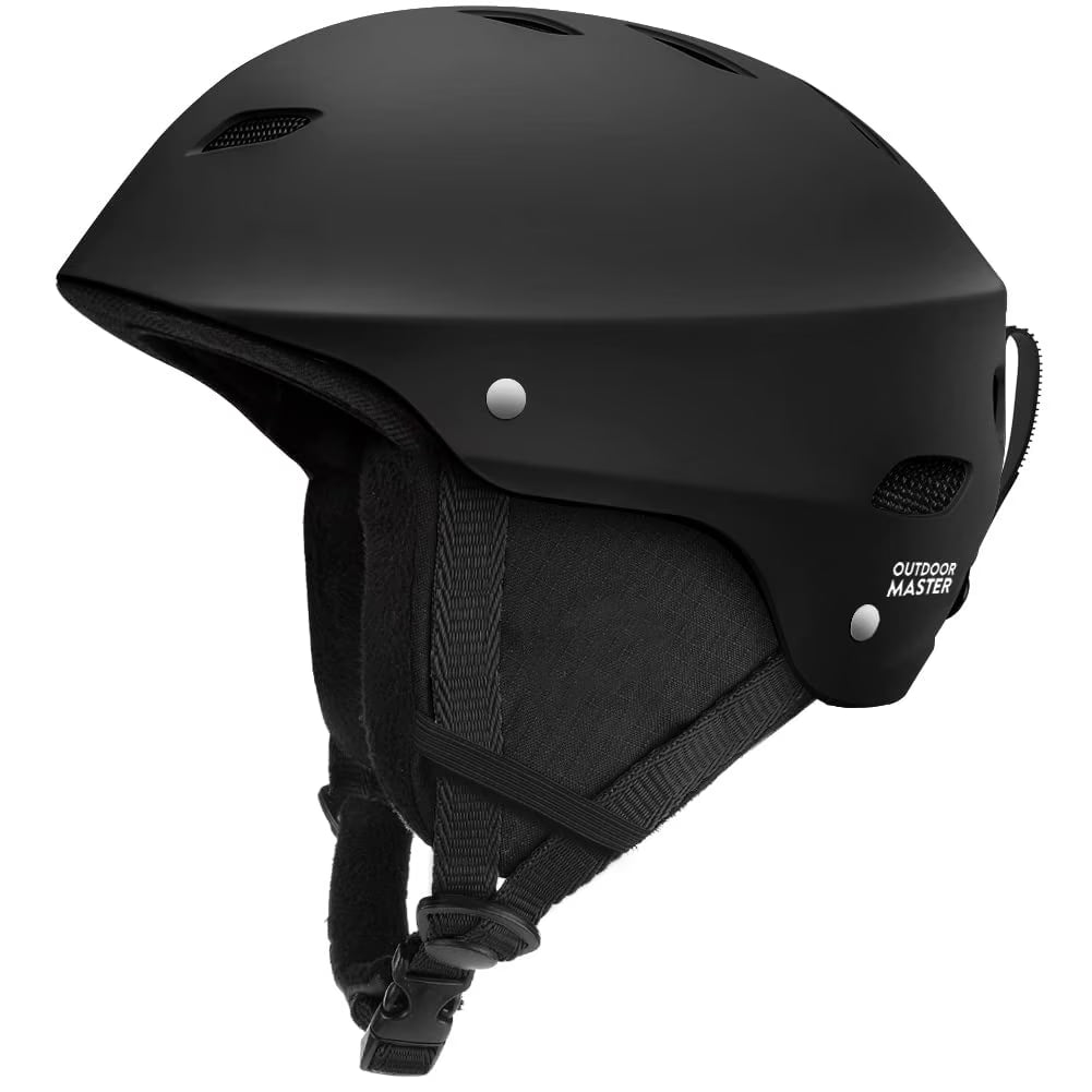 Black Adjustable Ski Helmet J393