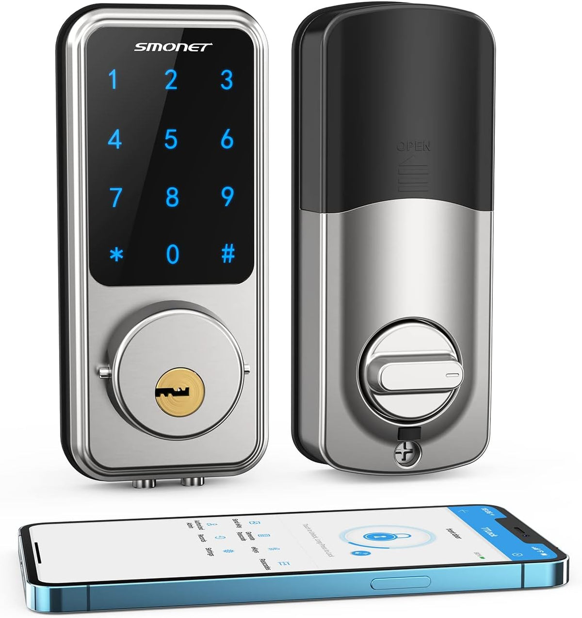 Smart Lock Keyless Entry Door Lock Deadbolt with Keypad Digital Electronic Door Lock W555