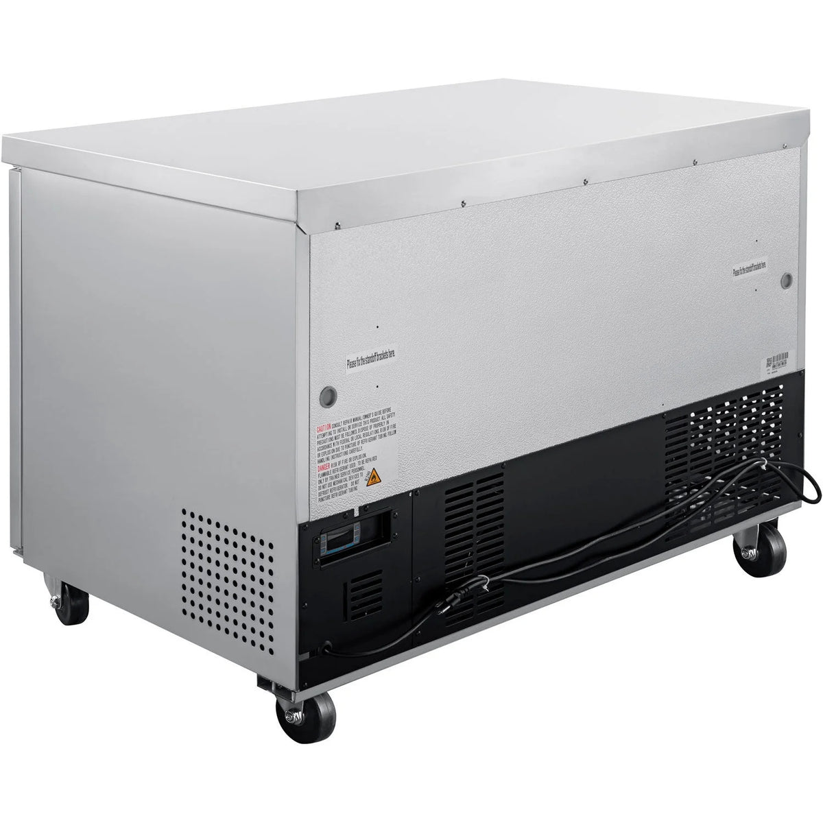 Undercounter Freezer, 2 Solid Doors, 11.2 Cu. Ft., Stainless Steel H715