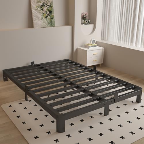 Black 16 Inch Metal Platform Full Size Bed Frame N209
