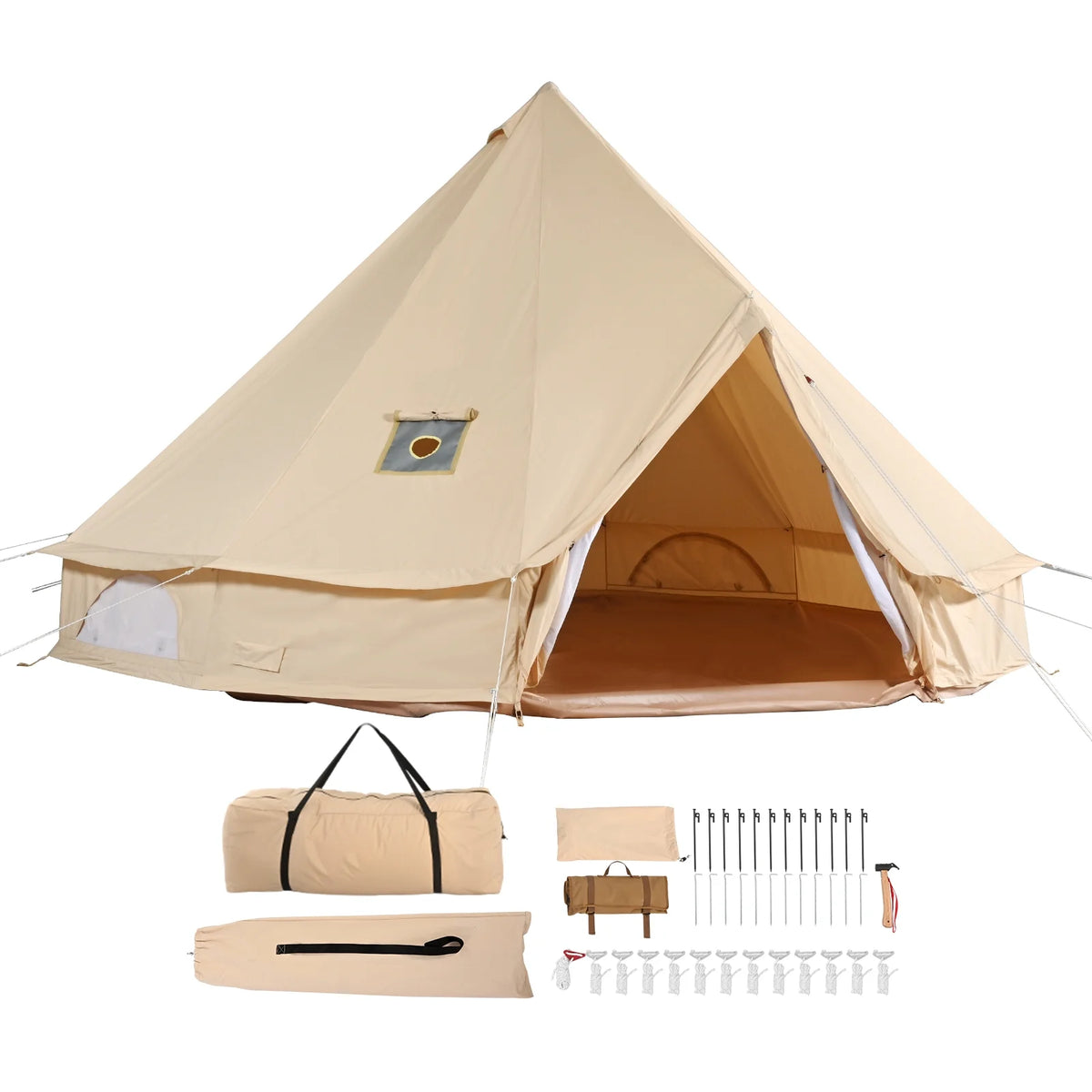 Canvas Bell Tent 4-Season with Stove Jack D820080