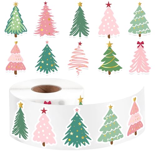 500Pcs Christmas Tree Stickers Q46343