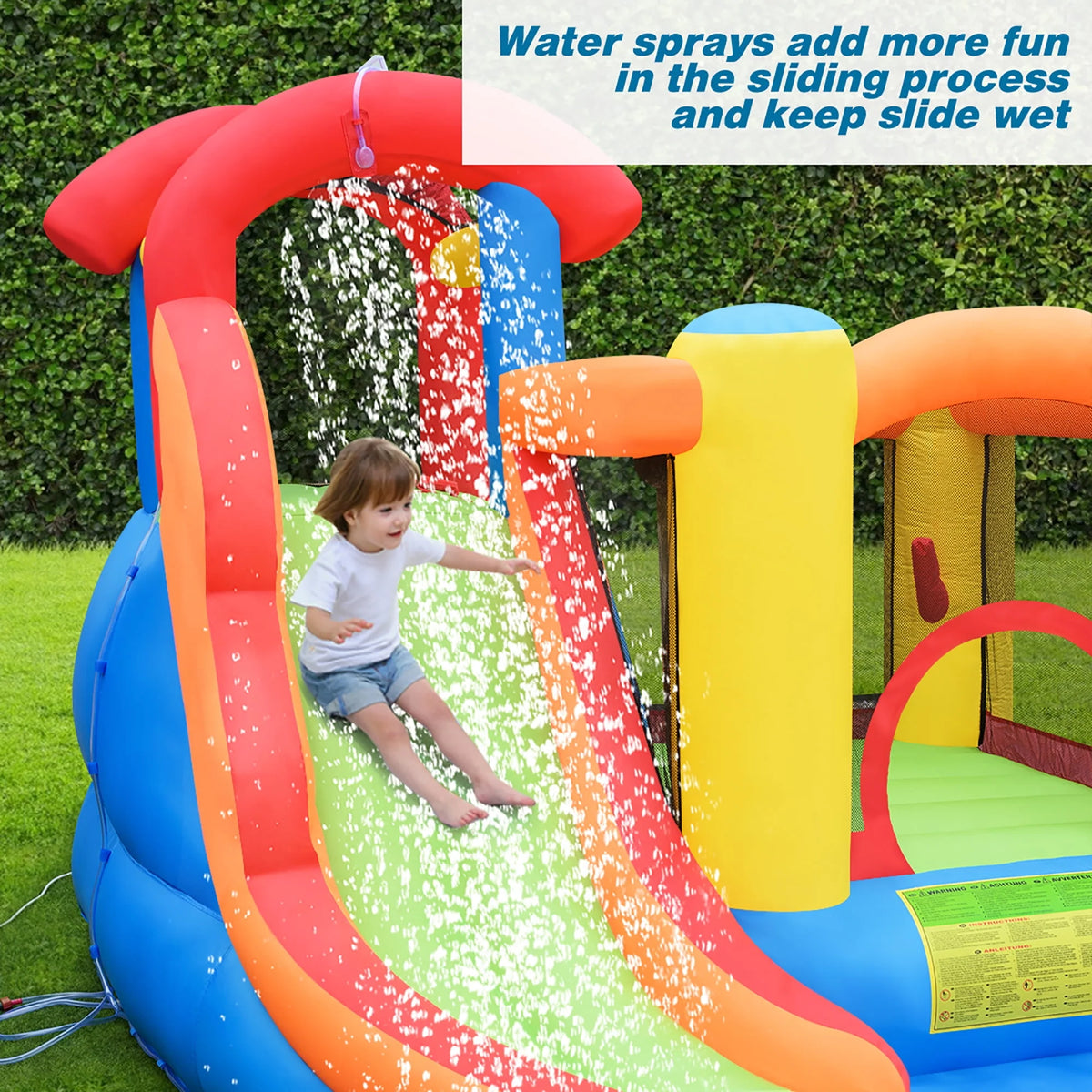 Inflatable Bounce House Water Slide with Splash Pool W381