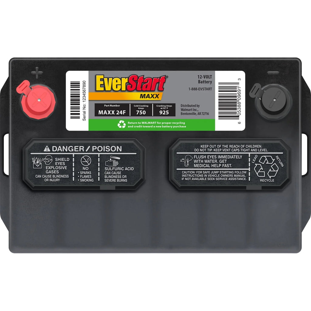 Lead Acid Automotive Battery Group Size 24F 12 Volt 750 CCA Z411507