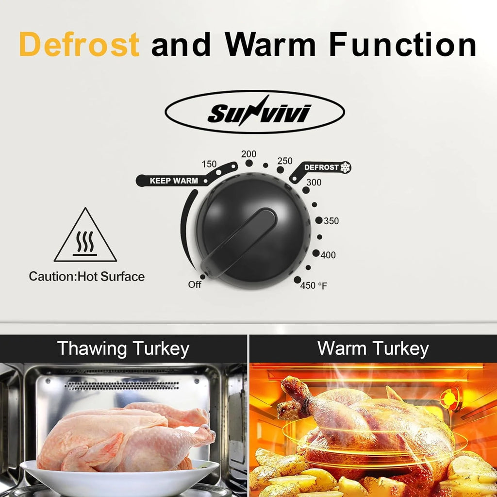 24 Quart Electric Roaster Oven with Glass Lid O20888