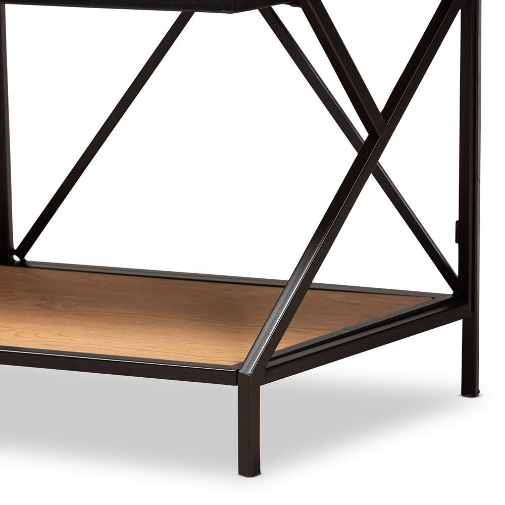 3-Tier Console Table Walnut Brown W979264