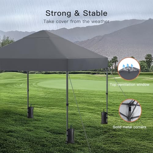 10x10ft Pop Up Canopy Tent with Wheel Cover Bag, White T93076