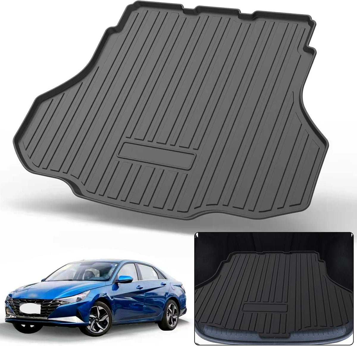 Black TPO Waterproof Rear Cargo Tray Pack of 2 Q641121