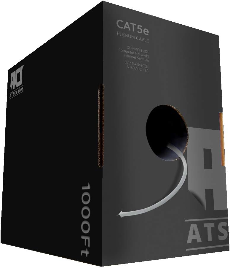 Black 1000FT 24AWG 4Pair Solid Network Cable D523057