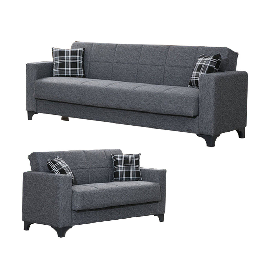 Light Gray Fabric Sofa Bed N631