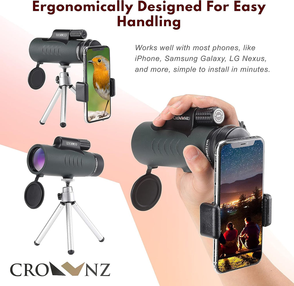 Waterproof Fog Proof High Power Monocular with Tripod F491