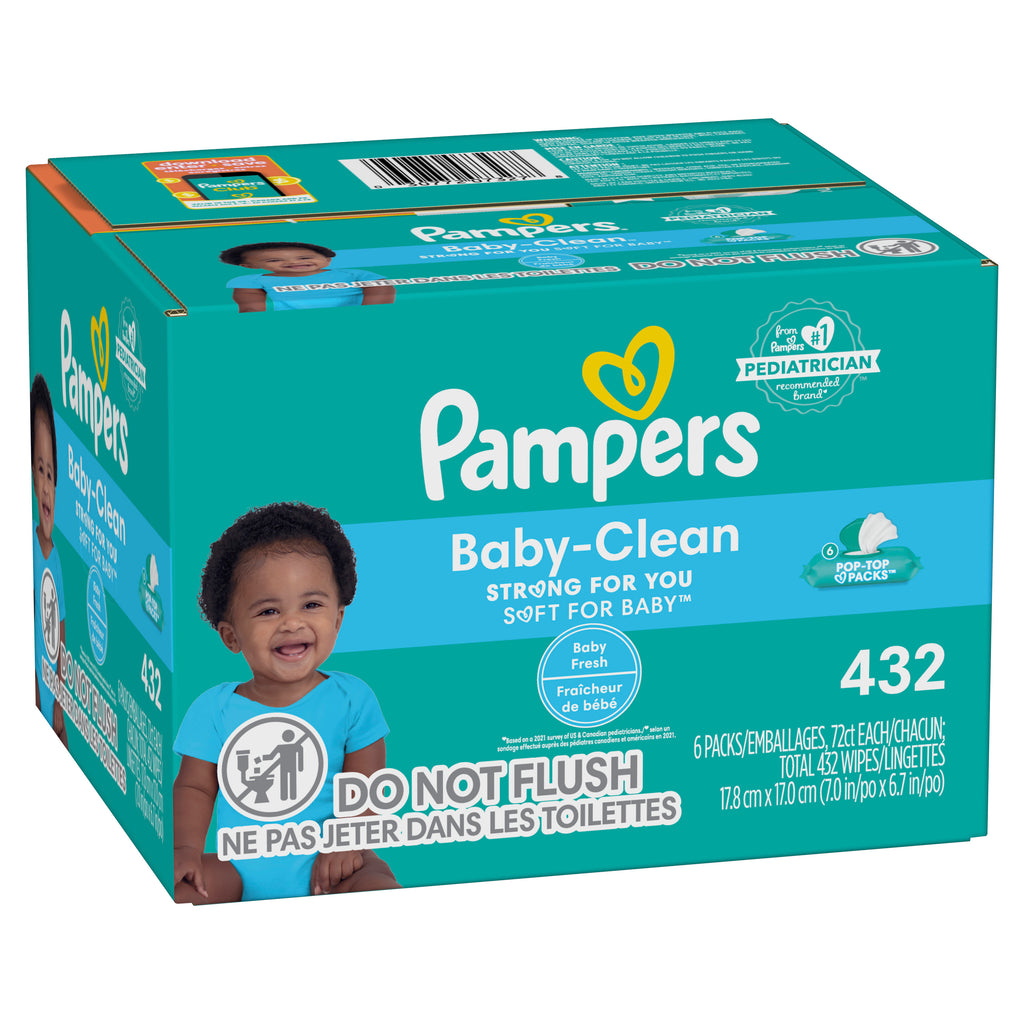 Baby Fresh Scented Pop-Top Wipes 432 Count F221