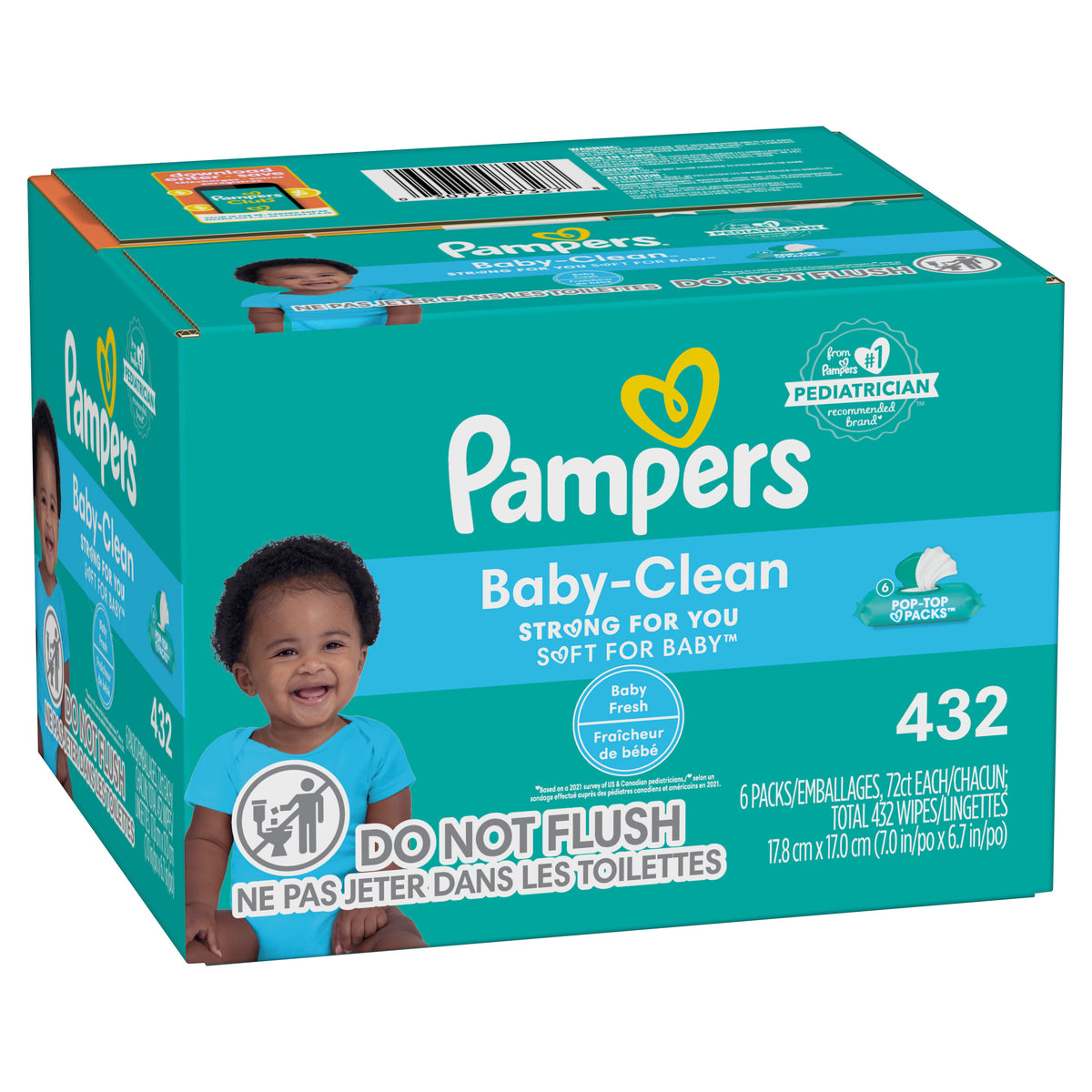 Baby Fresh Scented Pop-Top Wipes 432 Count F221